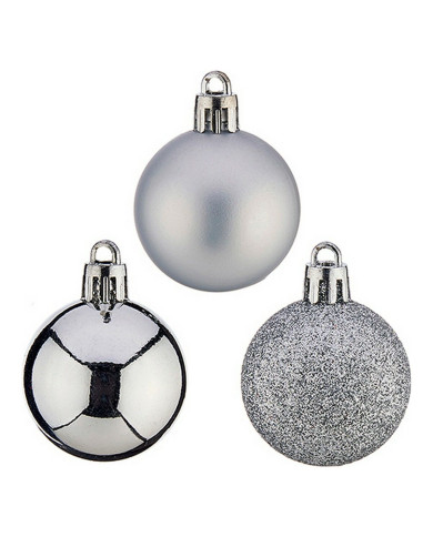 Christmas Baubles Krist+ Silver PVC Ø 4 cm