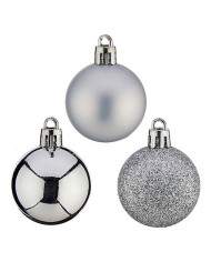 Christmas Baubles Krist+ Silver PVC Ø 4 cm