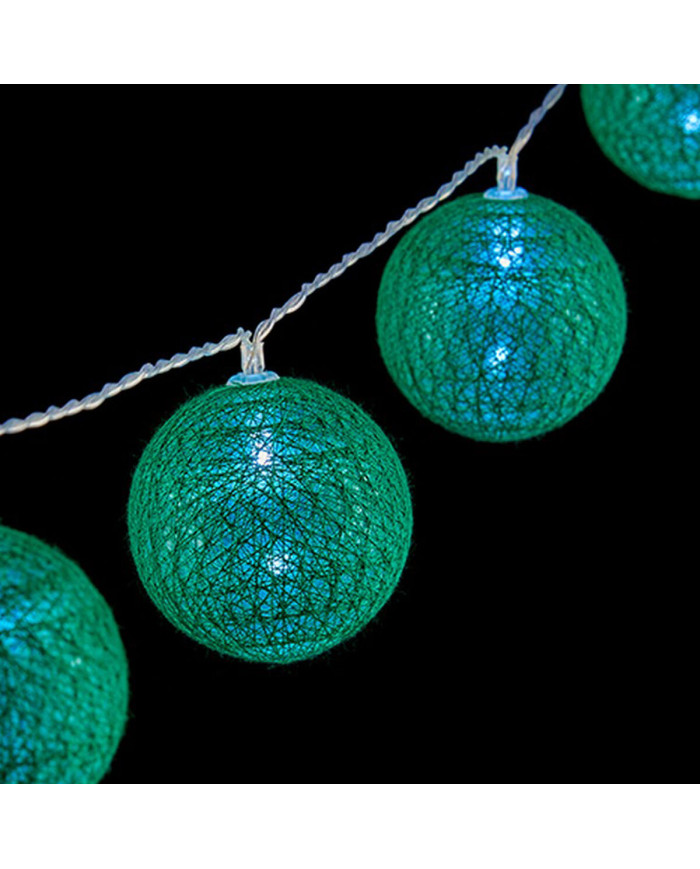 Wreath of LED Balls Krist+ Green 2 m Ø 5 cm