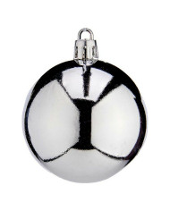 Christmas Baubles Krist+ K1912477-3 Silver Plastic Ø 6 cm 24 Units