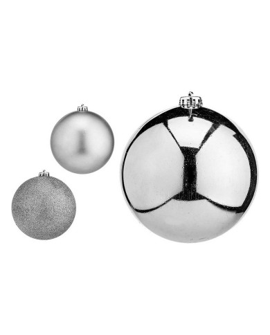 Christmas Baubles Krist+ Silver Plastic Ø 15 cm 6 Units