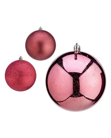 Christmas Baubles Krist+ Pink Plastic Ø 10 cm 6 Units