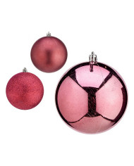 Christmas Baubles Krist+ Pink Plastic Ø 10 cm 6 Units