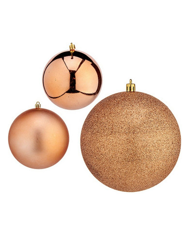 Christmas Baubles Krist+ Copper Plastic Ø 10 cm 6 Units
