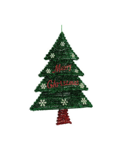 Christmas Tree Krist+ Red Green Silver polypropylene PET Plastic 44 x 58,8 x 7 cm Christmas Tree