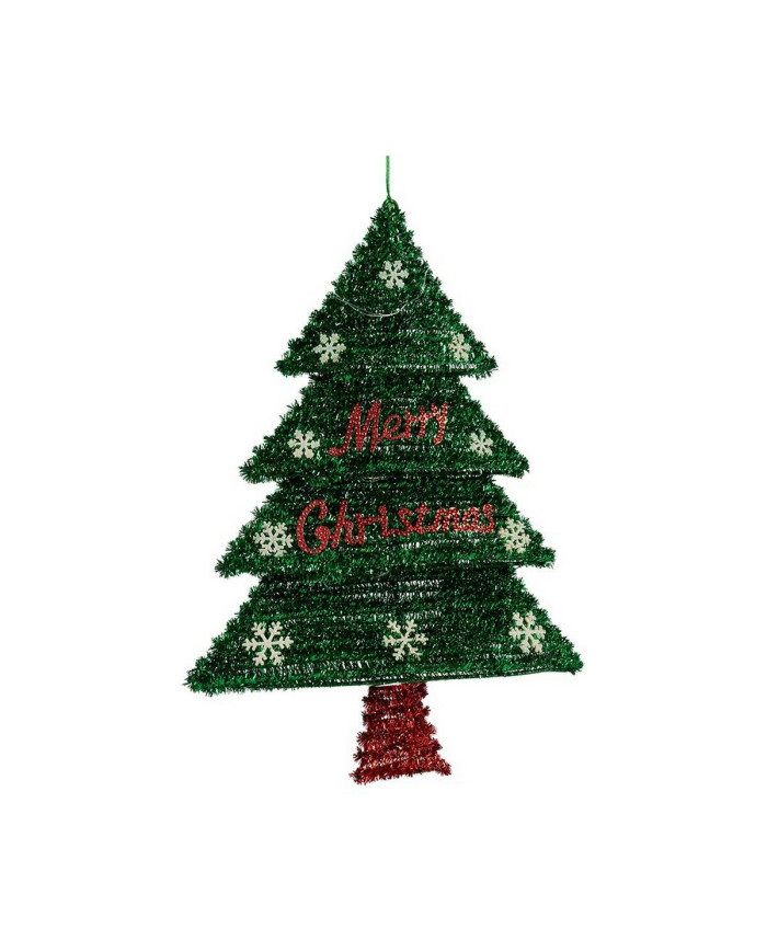 Christmas Tree Krist+ Red Green Silver polypropylene PET Plastic 44 x 58,8 x 7 cm Christmas Tree