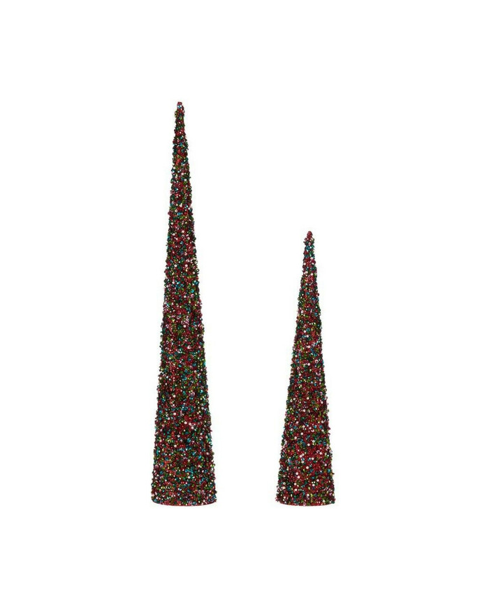 Christmas bauble Krist+ Blue Fuchsia Sequins Christmas 9,5 x 60 x 9,5 cm Cones