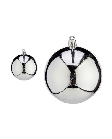 Christmas Baubles Krist+ K1912475-3 Silver Plastic Ø 8 cm 16 Units