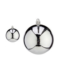 Christmas Baubles Krist+ K1912475-3 Silver Plastic Ø 8 cm 16 Units