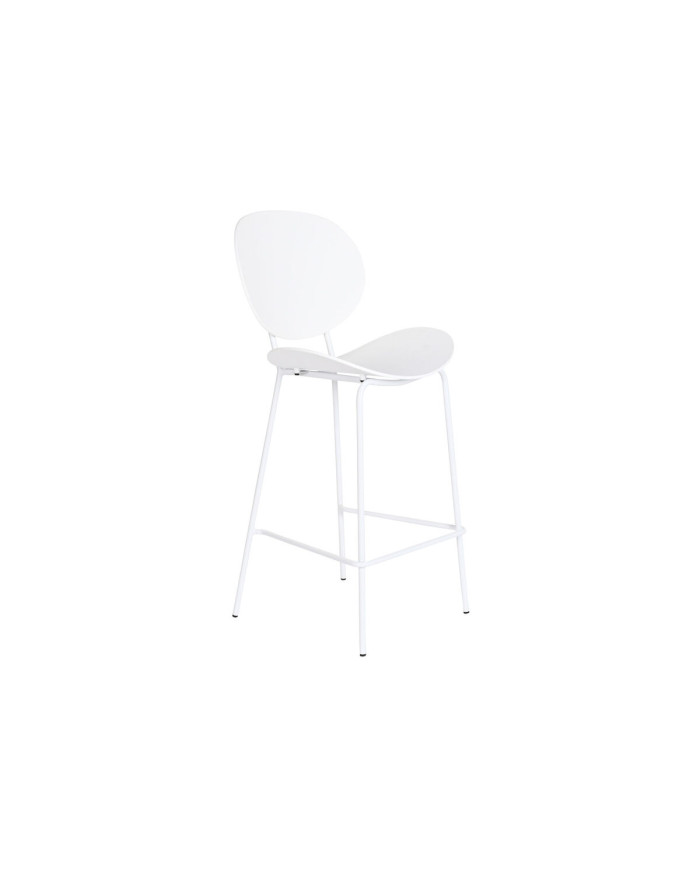 Stool DKD Home Decor Black Metal White polypropylene (52,5 x 49 x 104 cm)