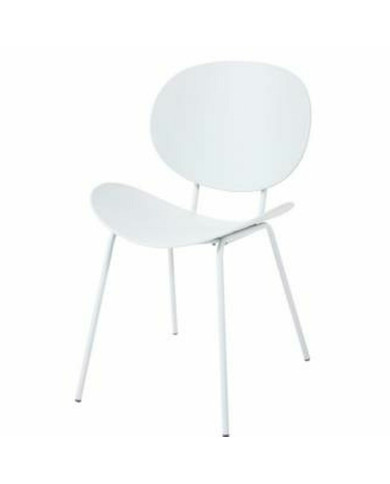 Stool DKD Home Decor Black Metal White polypropylene (52,5 x 49 x 104 cm)