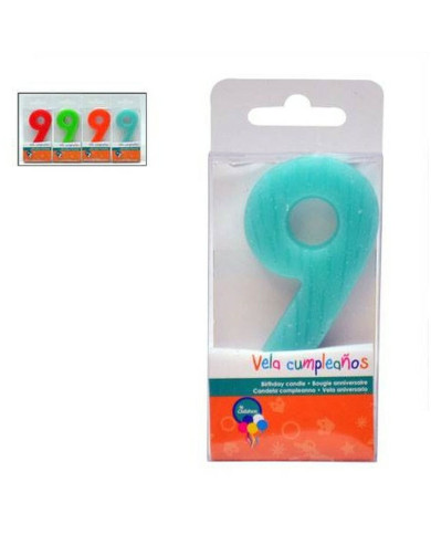 Candle Nº 9 Birthday (12 Units)