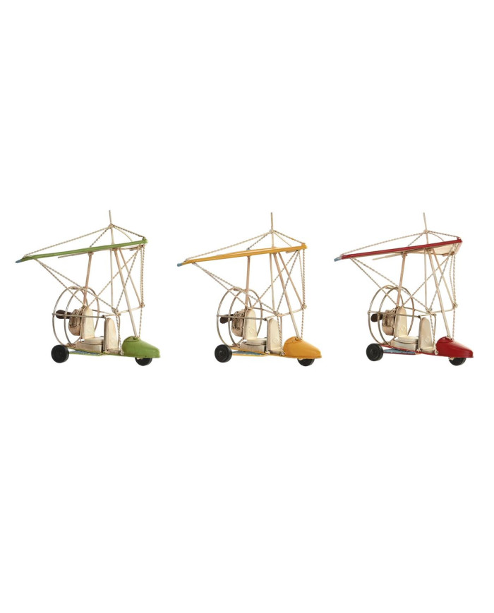 Decorative Figure DKD Home Decor Yellow Red Green Vintage 32 x 18,5 x 25 cm (3 Pieces)