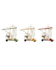 Decorative Figure DKD Home Decor Yellow Red Green Vintage 32 x 18,5 x 25 cm (3 Pieces)
