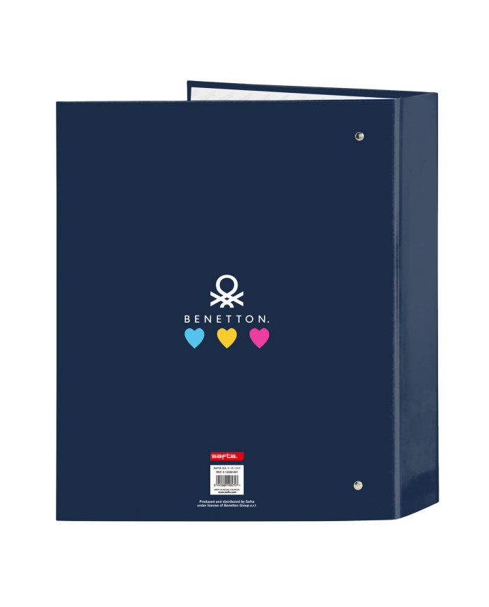 Ring binder Benetton Love Navy Blue A4 (27 x 33 x 6 cm)