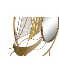 Decorative Figure DKD Home Decor Mirror Golden Metal Mediterranean (53 x 9 x 67 cm)