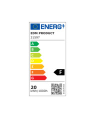 Ceiling Light EDM 31597 Aluminium Plastic 20 W 22,5 x 22,5 x 4 cm (6400 K)