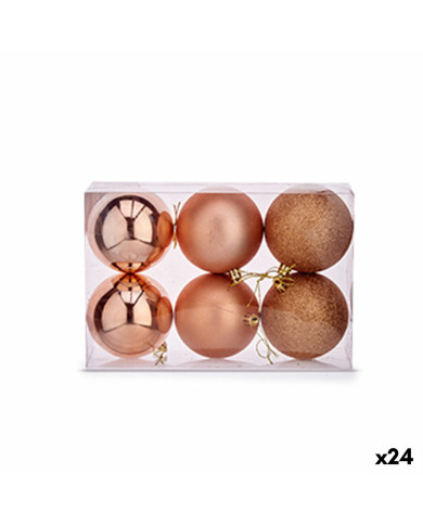 Set of Christmas balls Krist+ Copper Plastic (24 Units)