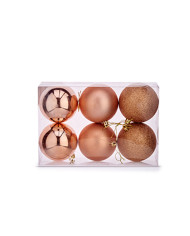 Set of Christmas balls Krist+ Copper Plastic (24 Units)