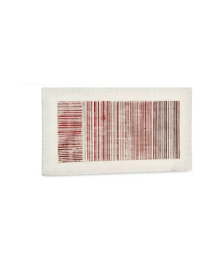 Canvas Gift Decor White Pink Stripes With relief 110 x 60 x 2,5 cm (2 Units)