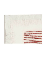 Canvas Gift Decor White Pink Stripes With relief 110 x 60 x 2,5 cm (2 Units)