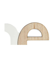 Photo frame Gift Decor Home White Brown MDF Wood (6 Units)