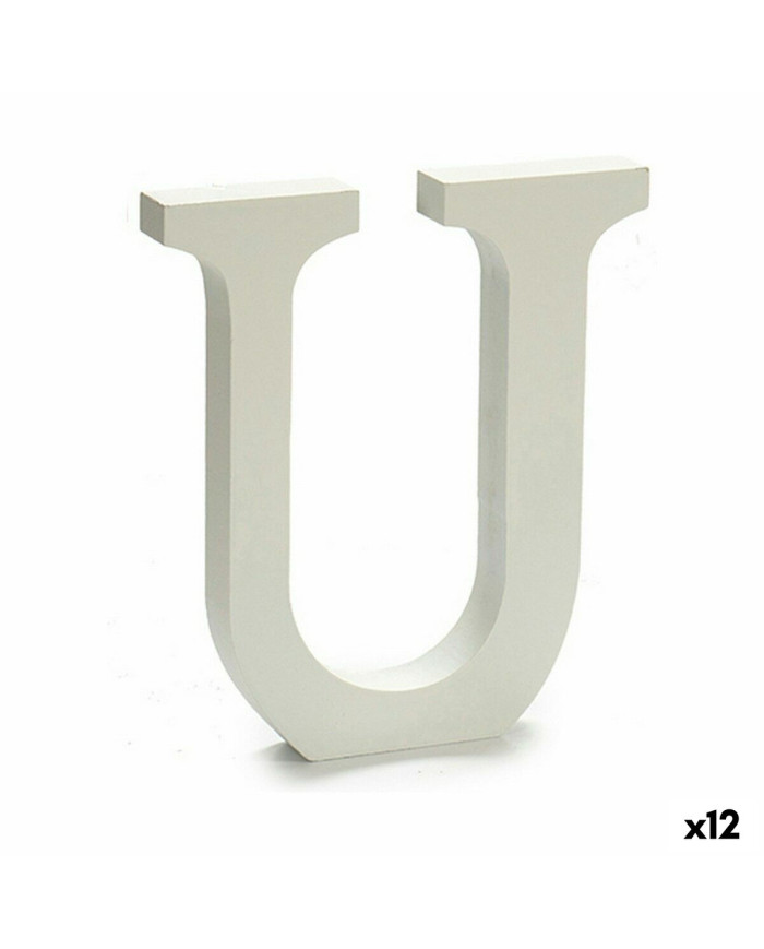 Letter Pincello U White 1,8 x 21 x 17 cm (12 Units)