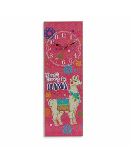 Wall Clock Gift Decor Llama 2,5 x 60 x 20 cm (12 Units)
