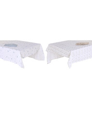Tablecloth and napkins DKD Home Decor 150 x 150 x 0,5 cm Blue Brown White (2 Units)