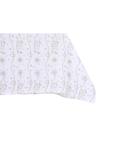 Tablecloth and napkins DKD Home Decor 150 x 150 x 0,5 cm Blue Brown White (2 Units)