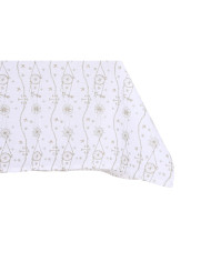 Tablecloth and napkins DKD Home Decor 150 x 150 x 0,5 cm Blue Brown White (2 Units)