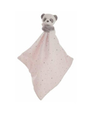 Baby Comforter 25 x 25 cm Panda bear Pink