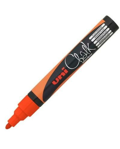 Liquid chalk marker Uni-Ball PWE-5M Fluor Orange (6 Units)