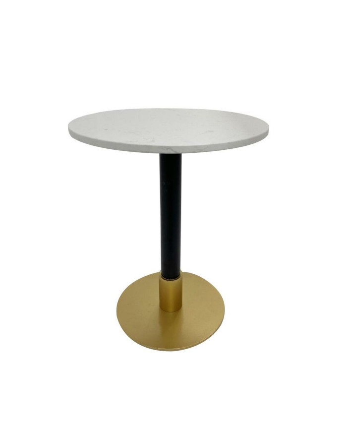 Side table DKD Home Decor White Black Golden 50 x 50 x 61 cm