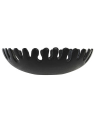 Centerpiece DKD Home Decor Black Golden Aluminium 32 x 32 x 9 cm (2 Units)