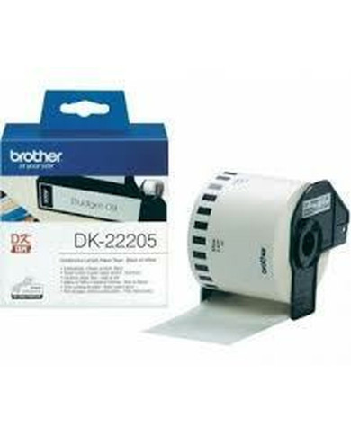 Continuous Roll of Paper Brother DK-22205 Black/White (3 Units)