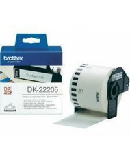 Continuous Roll of Paper Brother DK-22205 Black/White (3 Units)