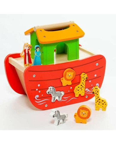 Playset Moltó Noah's ark Wood 17 Pieces