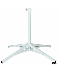 Base for beach umbrella Aktive White Metal 65 x 60,5 x 65 cm (6 Units)