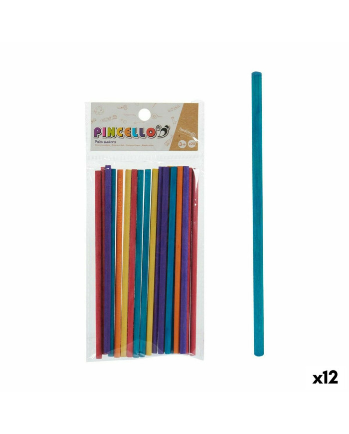 Sticks Pincello Multicolour Wood Handicrafts (12 Units)