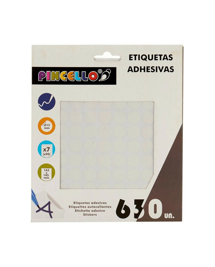 Adhesive labels Pincello White Ø 13 mm 17 x 4 x 19 cm (12 Units)