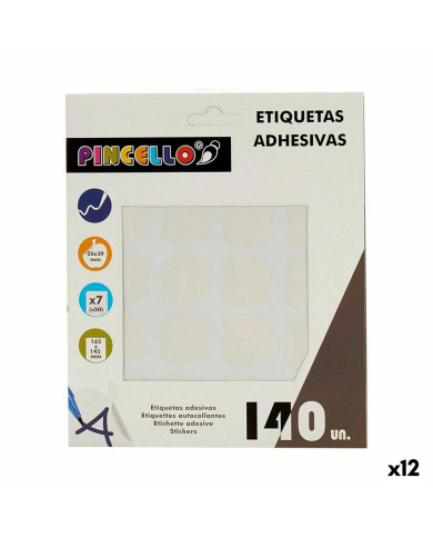 Adhesive labels Pincello White 17 x 4 x 19 cm 22 x 49 mm Apple (12 Units)