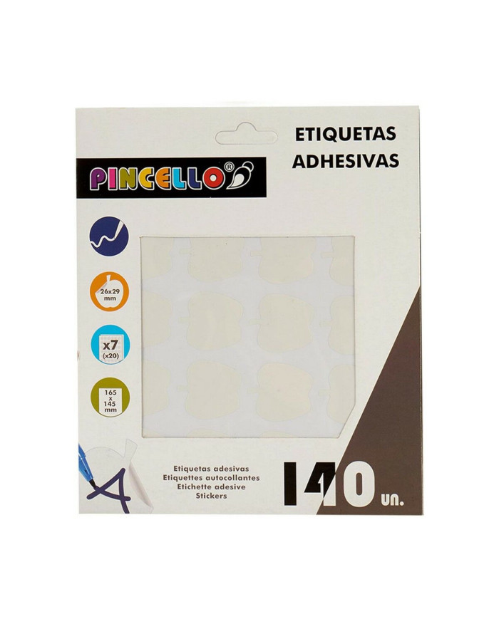Adhesive labels Pincello White 17 x 4 x 19 cm 22 x 49 mm Apple (12 Units)