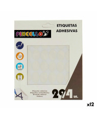 Adhesive labels Pincello White 17 x 4 x 19 cm 17 x 24 mm Oval (12 Units)