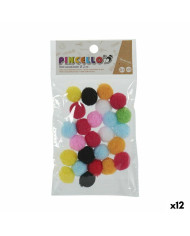 Materials for Handicrafts Pincello Balls Multicolour Ø 2 cm 12 Units