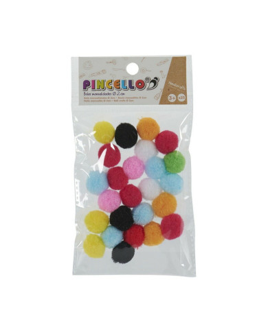 Materials for Handicrafts Pincello Balls Multicolour Ø 2 cm 12 Units