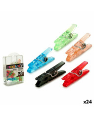 Clamps Pincello Multicolour Plastic (24 Units)