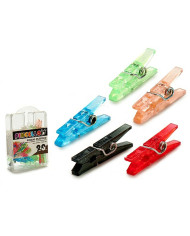 Clamps Pincello Multicolour Plastic (24 Units)