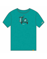 Short Sleeve T-Shirt Cállate la Boca   Turquoise Sidecar
