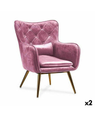 Armchair Gift Decor Pink 68 x 92 x 70 cm (2 Units)